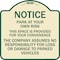 Signmission This Space Is Provided for Your Convenience the Company Assumes No Responsibility for, TG-1818-22808 A-DES-TG-1818-22808 - alternate 1